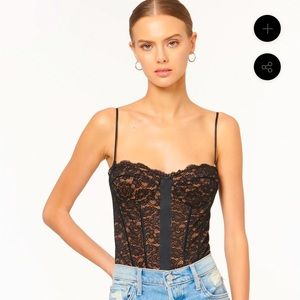 NWT Cami NYC The Bria lace bodysuit in black